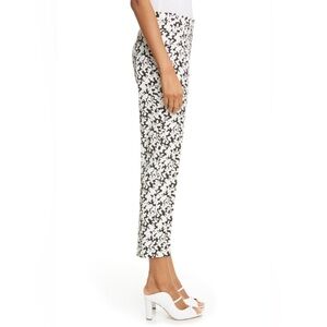 NWT AKRIS PUNTO Franca Magnolia-Print Cotton Ankle Pants